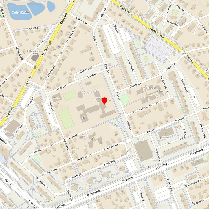 Mapa školy z Mapy.cz