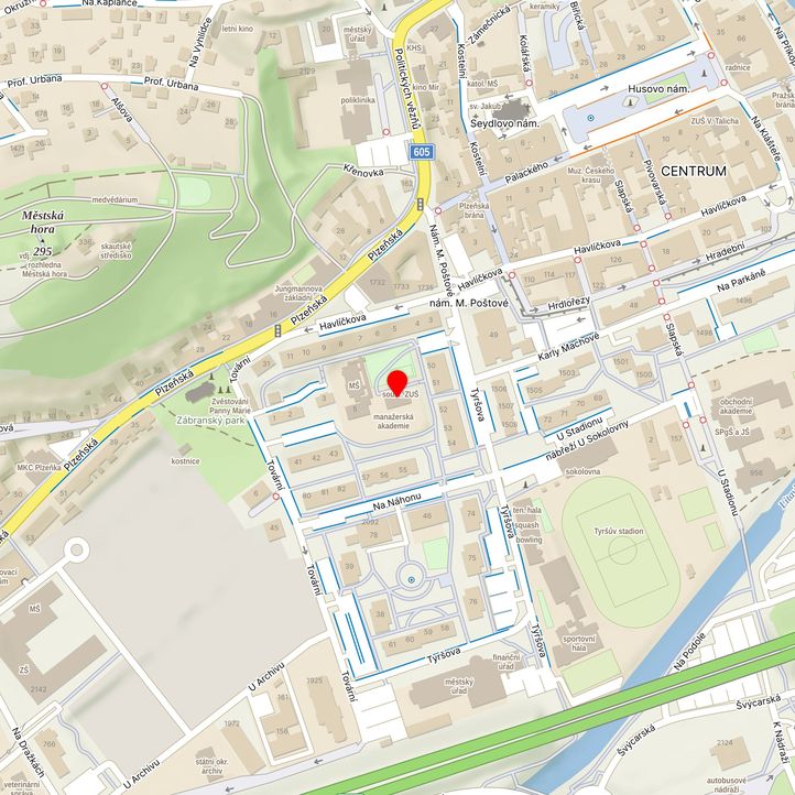 Mapa školy z Mapy.cz