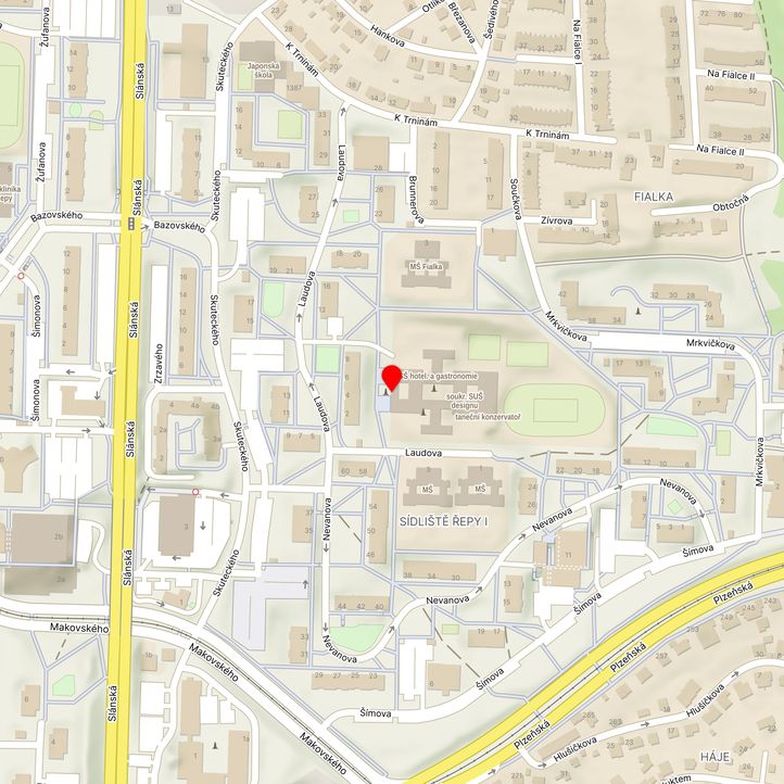 Mapa školy z Mapy.cz