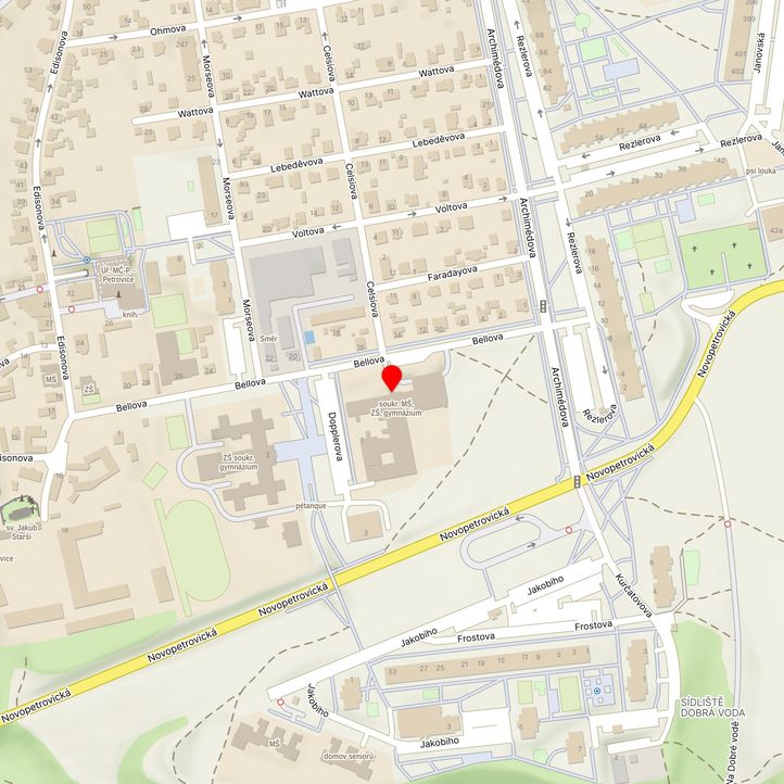 Mapa školy z Mapy.cz