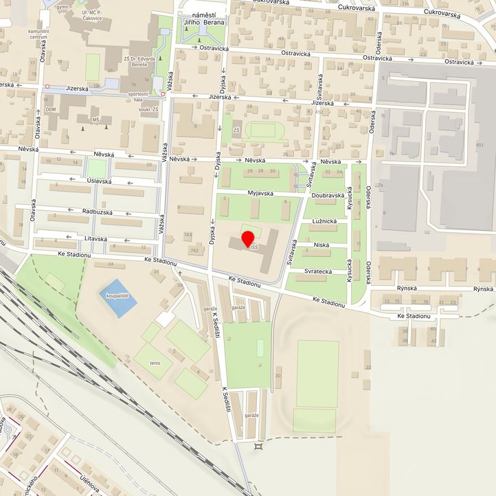 Mapa školy z Mapy.cz