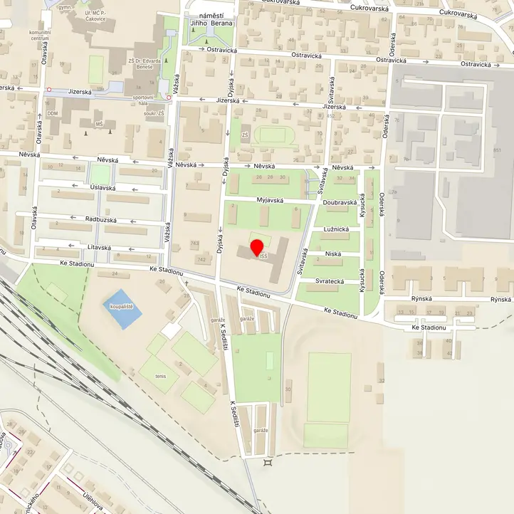 Mapa školy z Mapy.cz