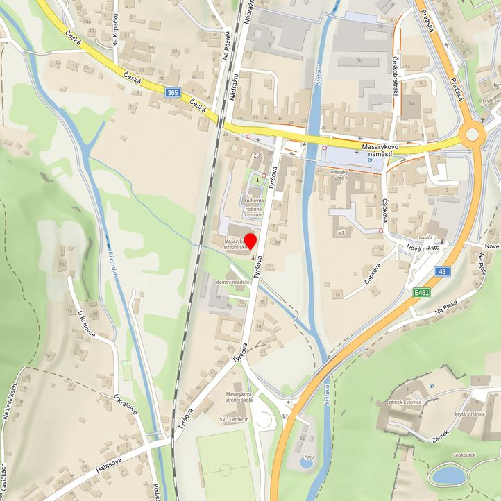 Mapa školy z Mapy.cz