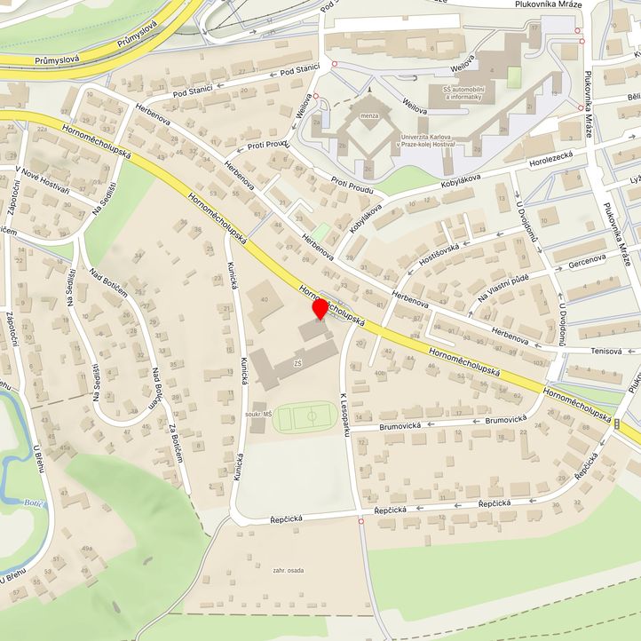 Mapa školy z Mapy.cz