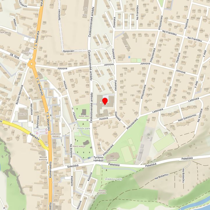 Mapa školy z Mapy.cz