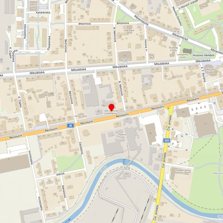 Mapa školy z Mapy.cz