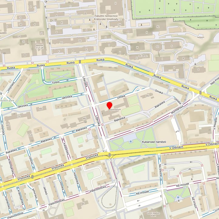 Mapa školy z Mapy.cz