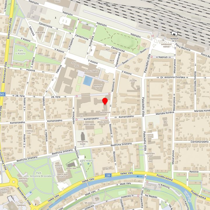 Mapa školy z Mapy.cz