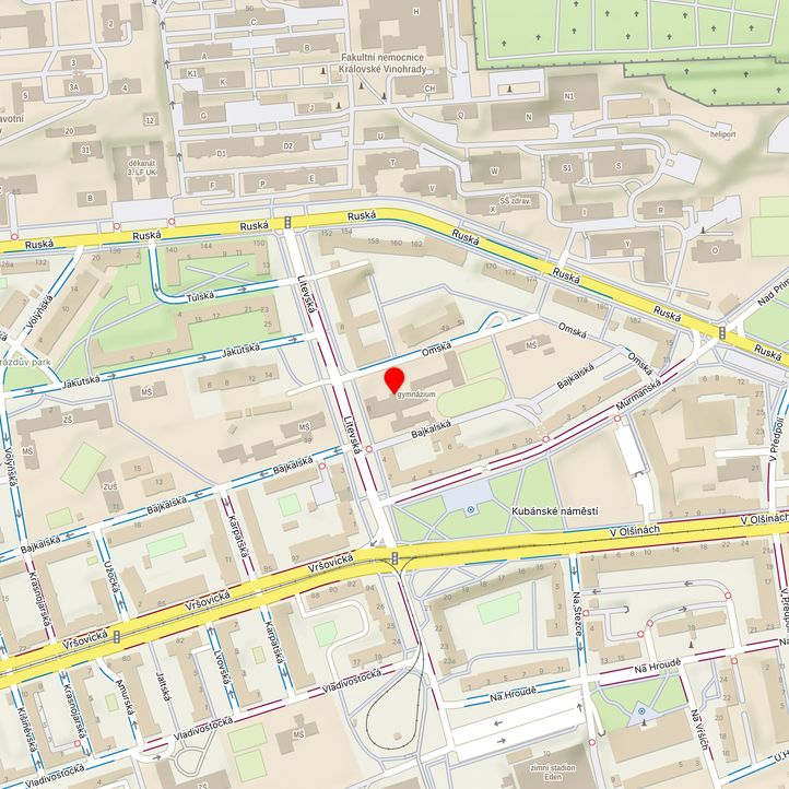 Mapa školy z Mapy.cz