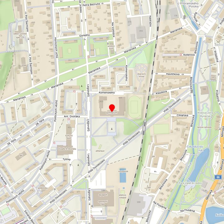 Mapa školy z Mapy.cz