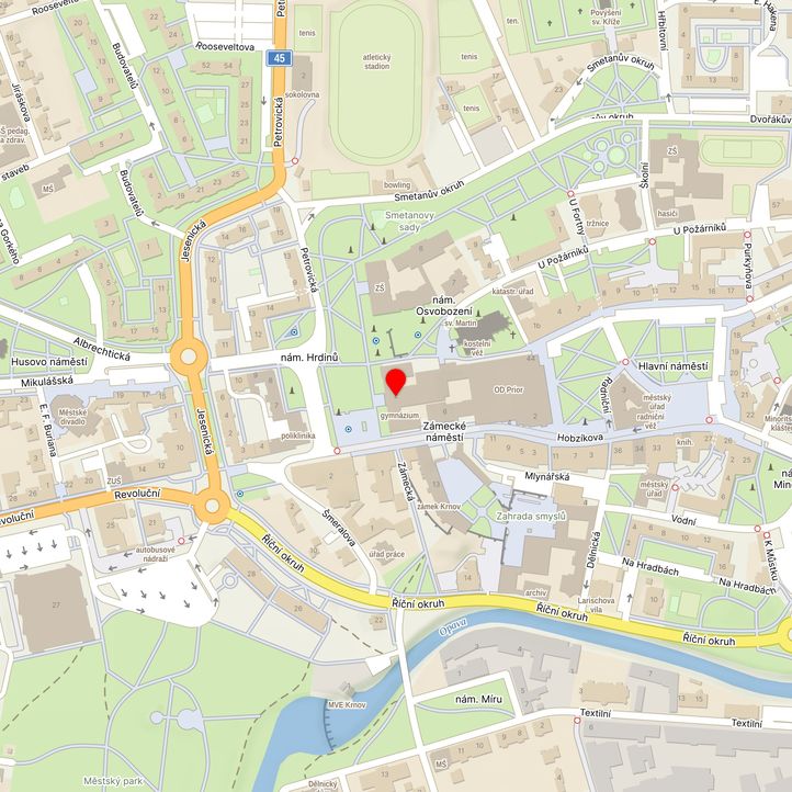 Mapa školy z Mapy.cz