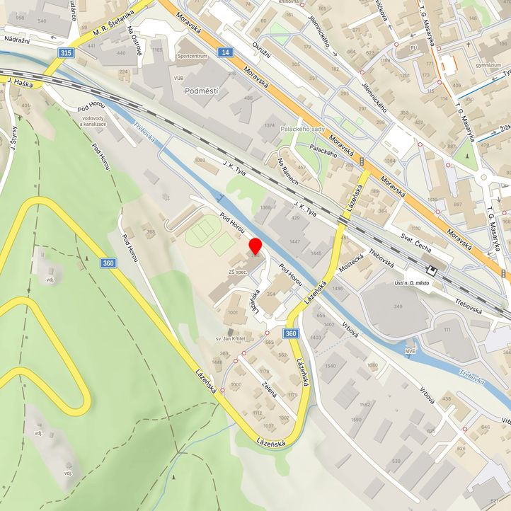 Mapa školy z Mapy.cz