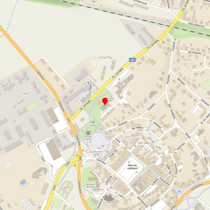 Mapa školy z Mapy.cz