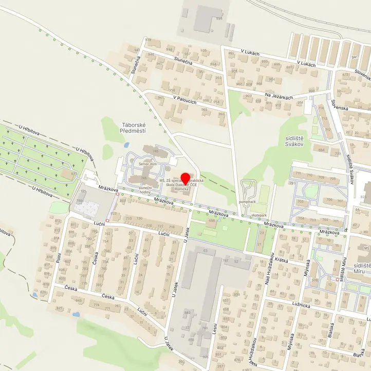 Mapa školy z Mapy.cz