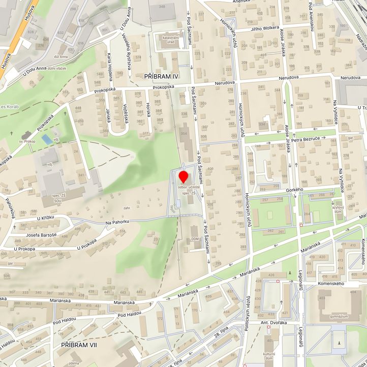 Mapa školy z Mapy.cz