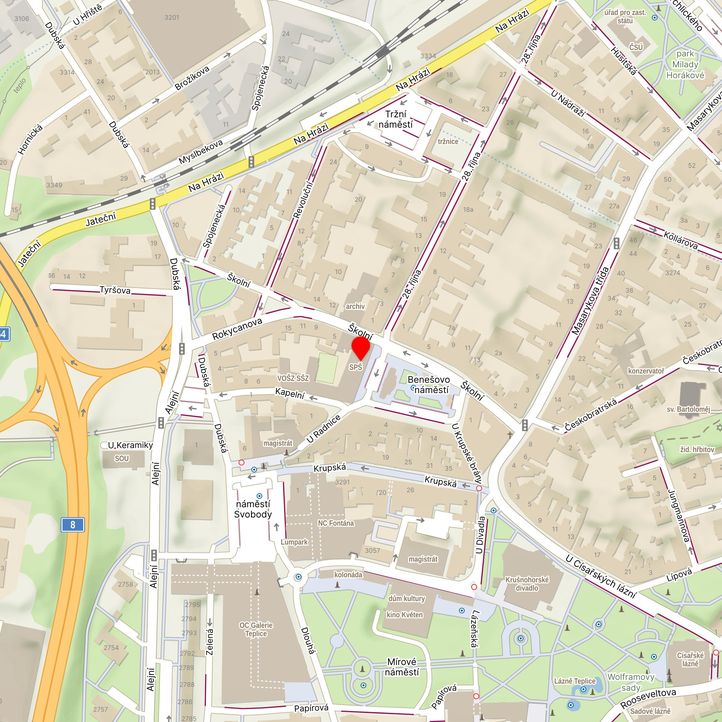 Mapa školy z Mapy.cz