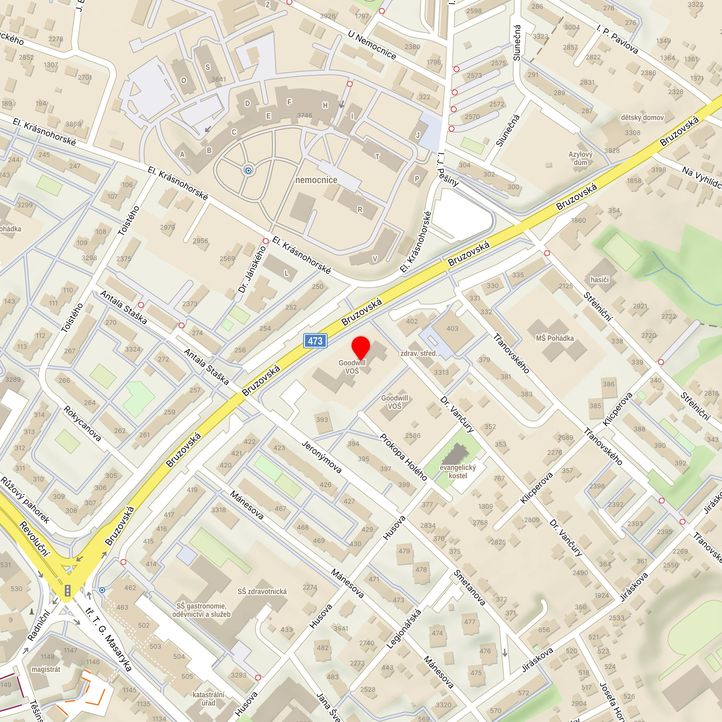 Mapa školy z Mapy.cz