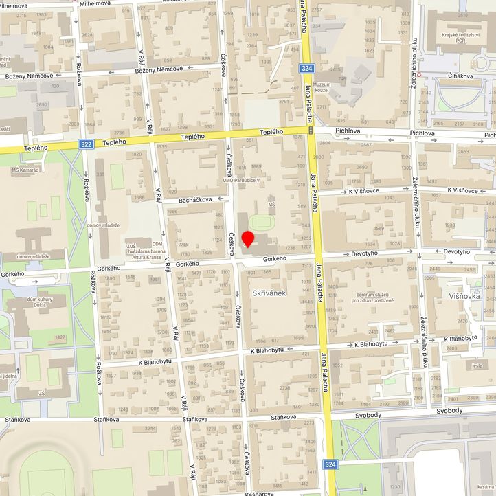 Mapa školy z Mapy.cz