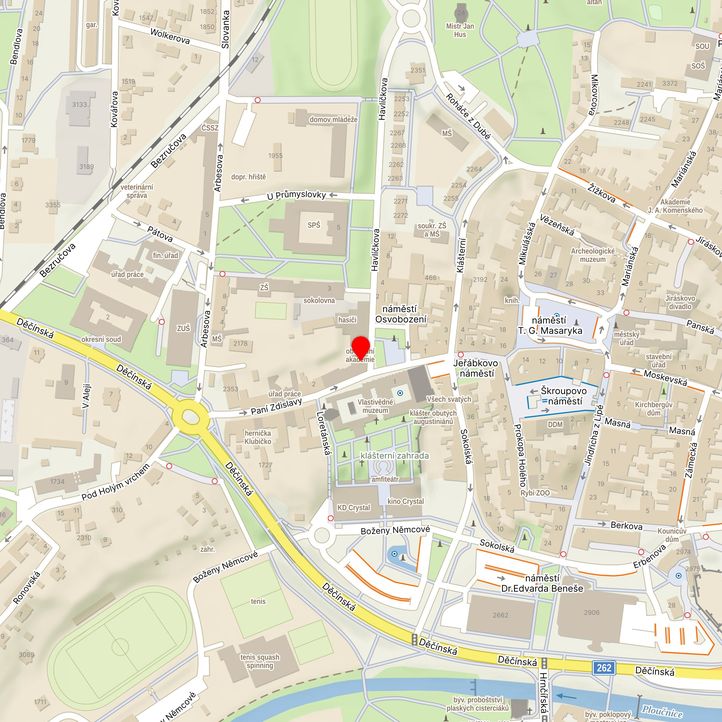 Mapa školy z Mapy.cz