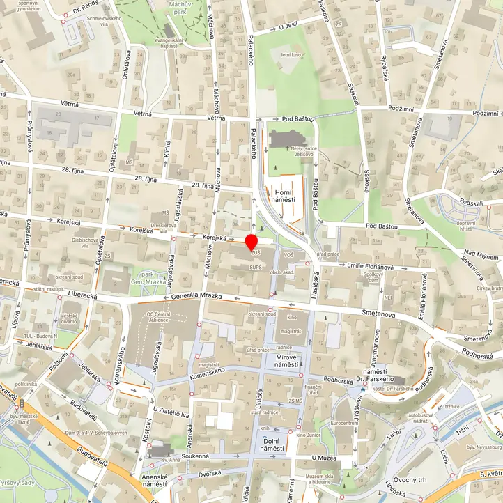 Mapa školy z Mapy.cz