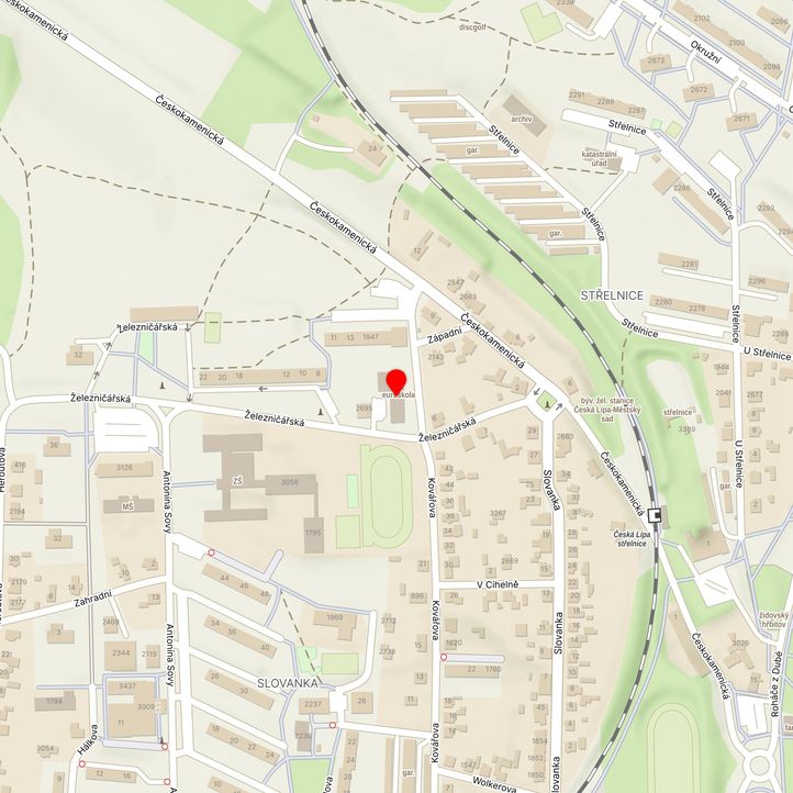 Mapa školy z Mapy.cz