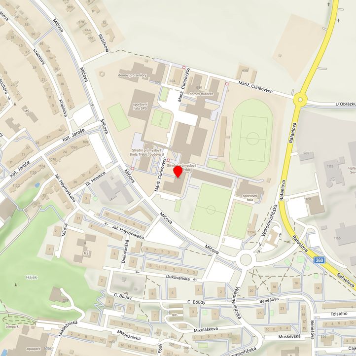 Mapa školy z Mapy.cz