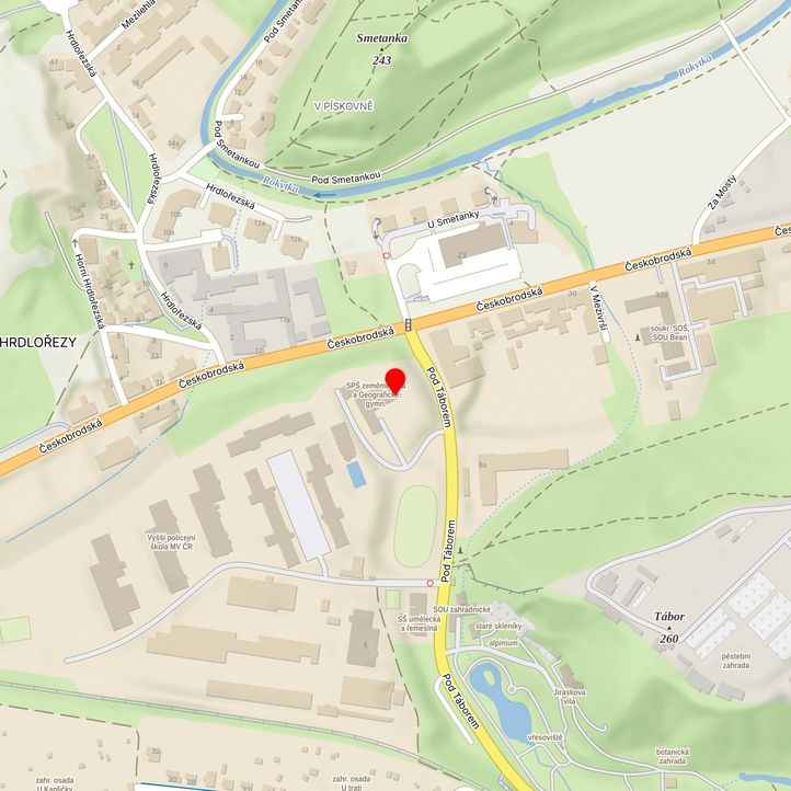 Mapa školy z Mapy.cz