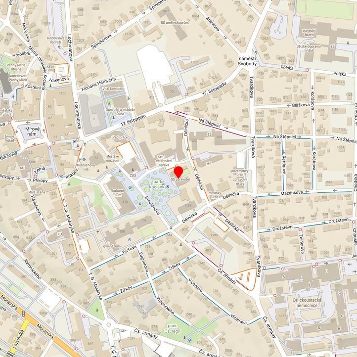 Mapa školy z Mapy.cz