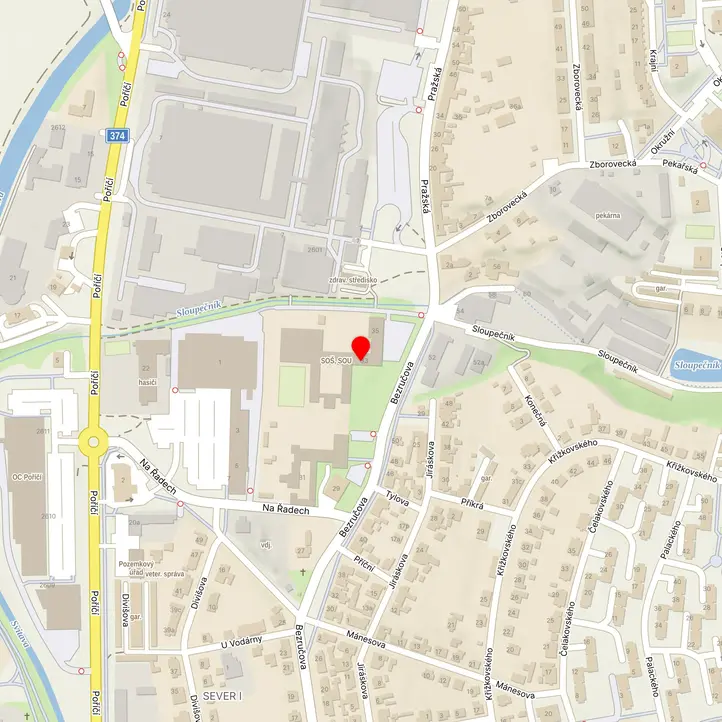 Mapa školy z Mapy.cz