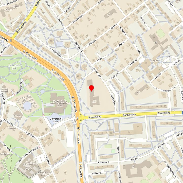 Mapa školy z Mapy.cz