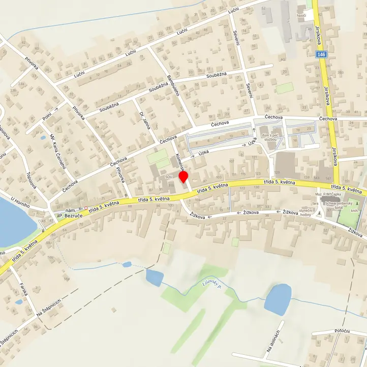 Mapa školy z Mapy.cz