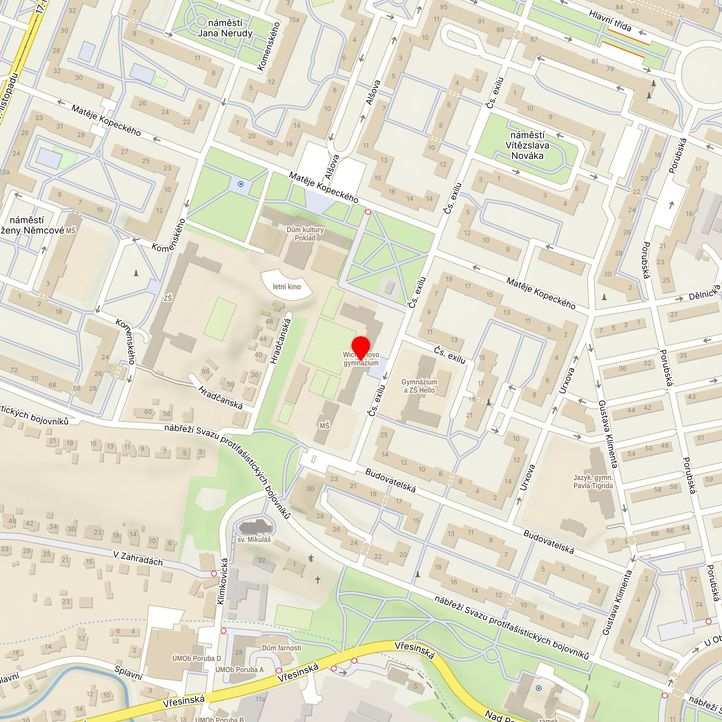 Mapa školy z Mapy.cz