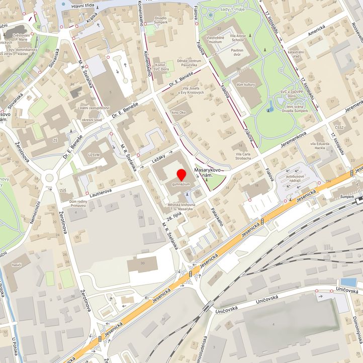 Mapa školy z Mapy.cz