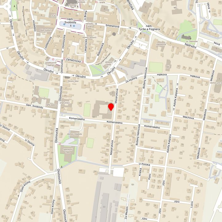 Mapa školy z Mapy.cz