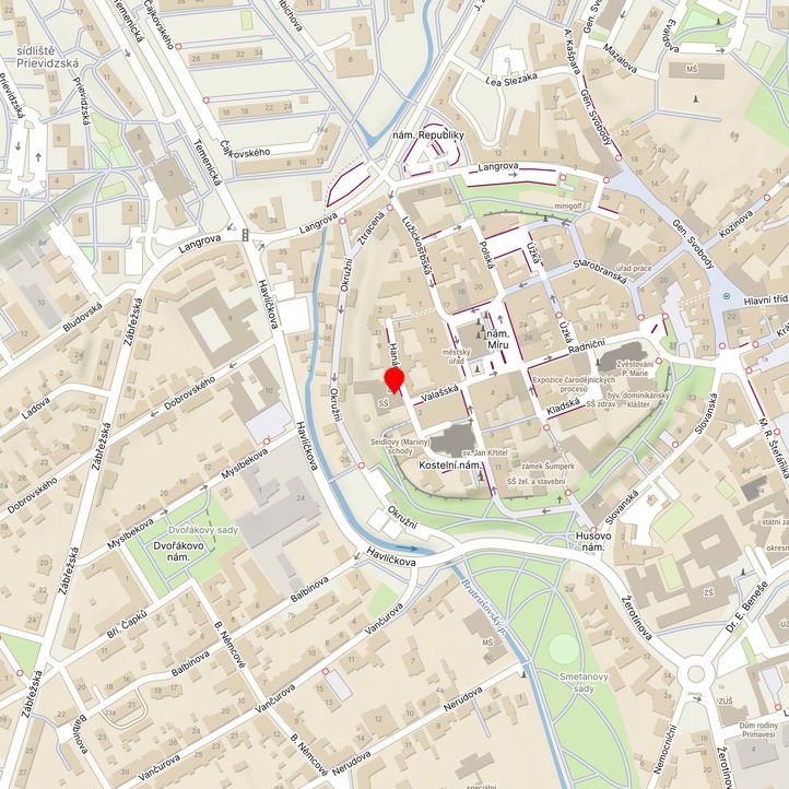 Mapa školy z Mapy.cz