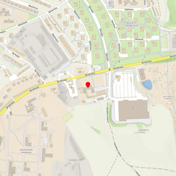 Mapa školy z Mapy.cz