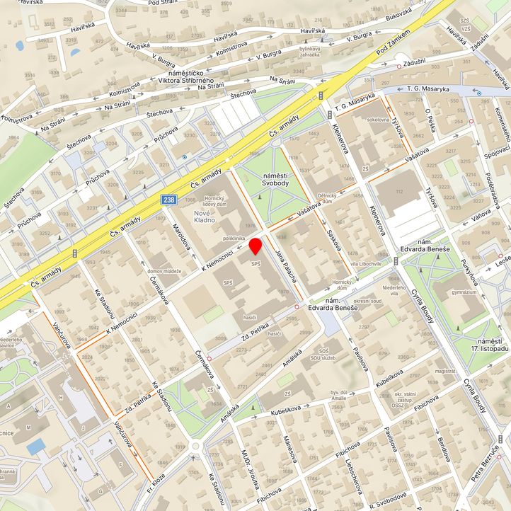 Mapa školy z Mapy.cz