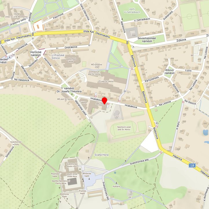 Mapa školy z Mapy.cz