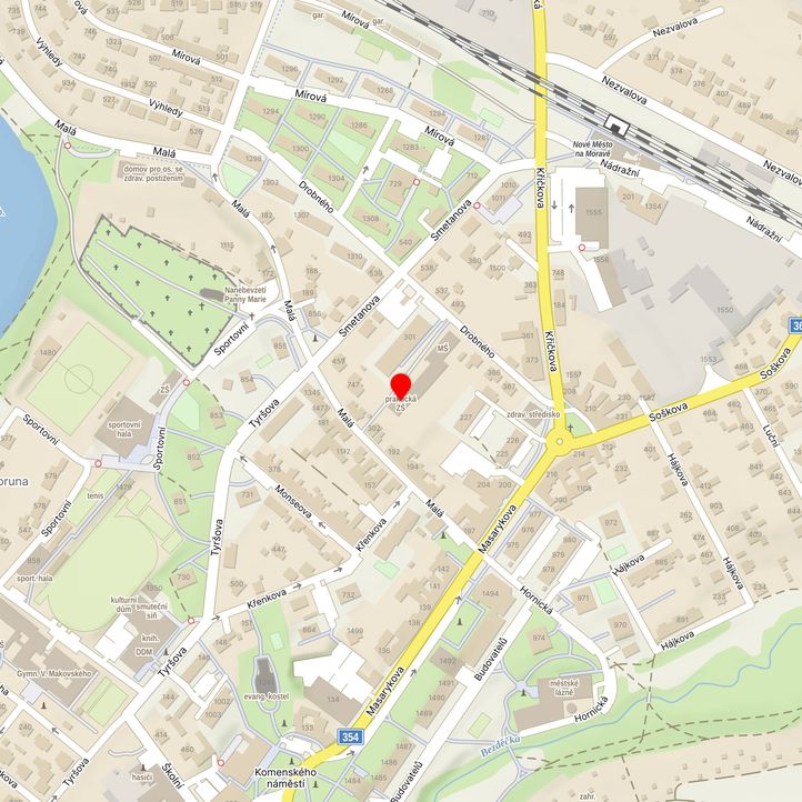 Mapa školy z Mapy.cz