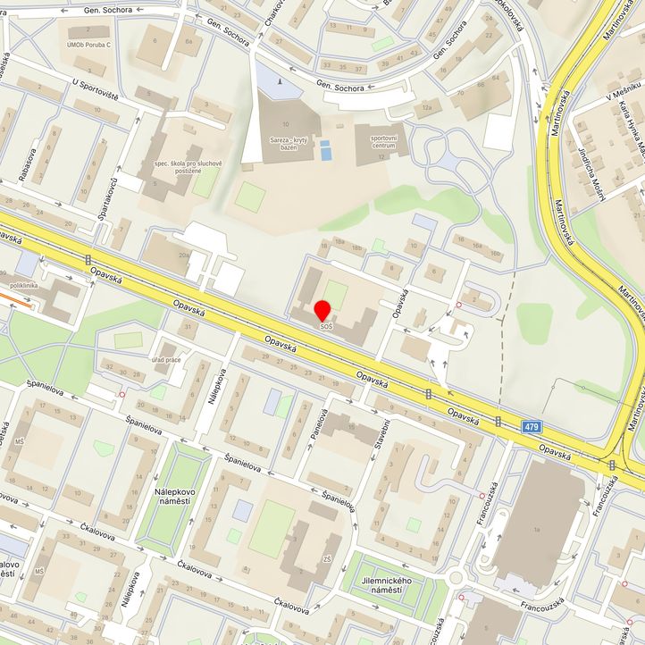 Mapa školy z Mapy.cz