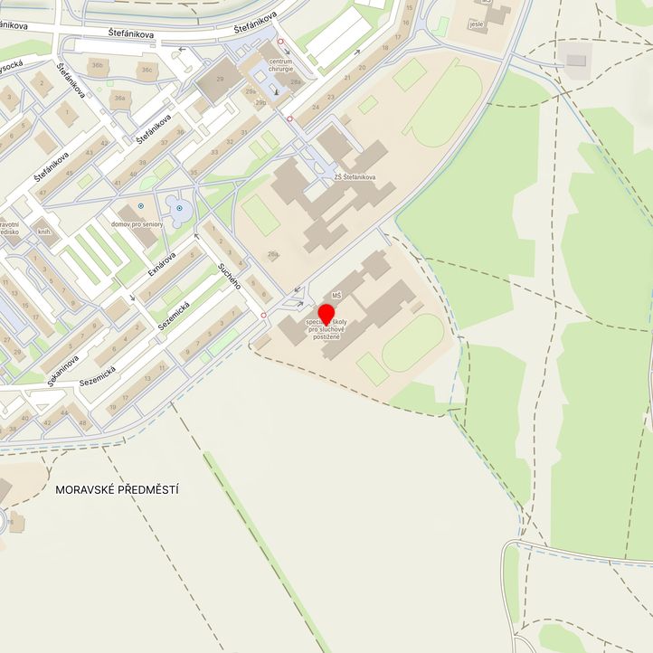 Mapa školy z Mapy.cz