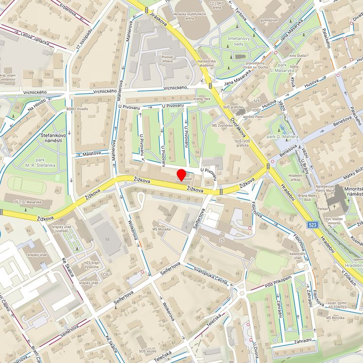 Mapa školy z Mapy.cz