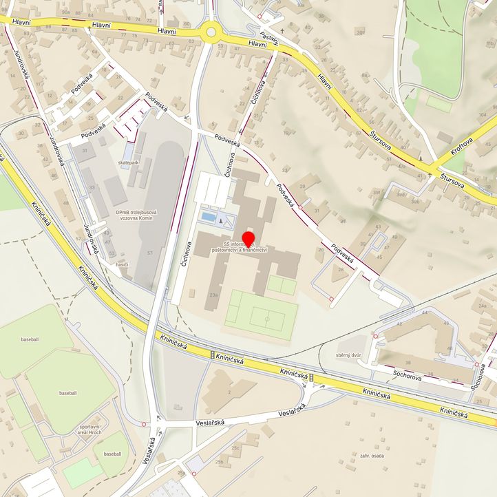 Mapa školy z Mapy.cz