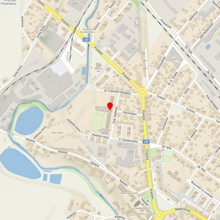 Mapa školy z Mapy.cz