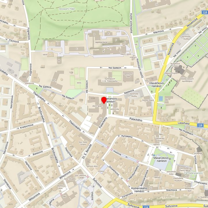 Mapa školy z Mapy.cz