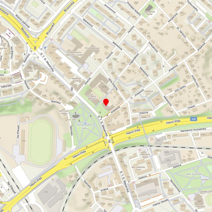 Mapa školy z Mapy.cz