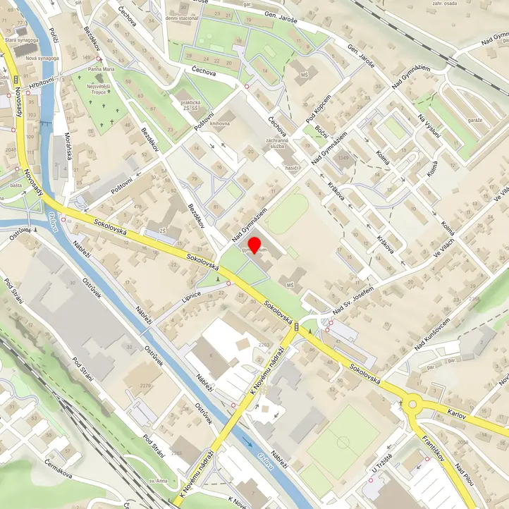 Mapa školy z Mapy.cz