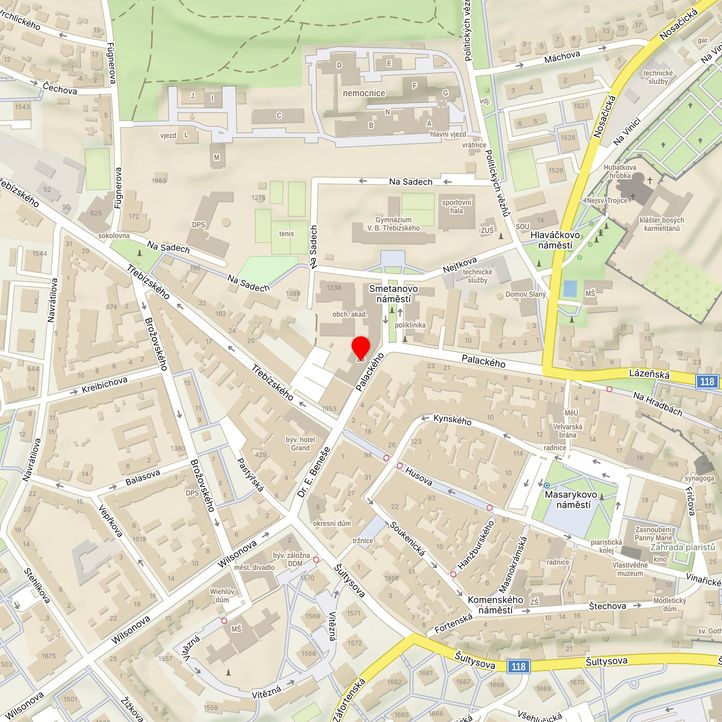 Mapa školy z Mapy.cz