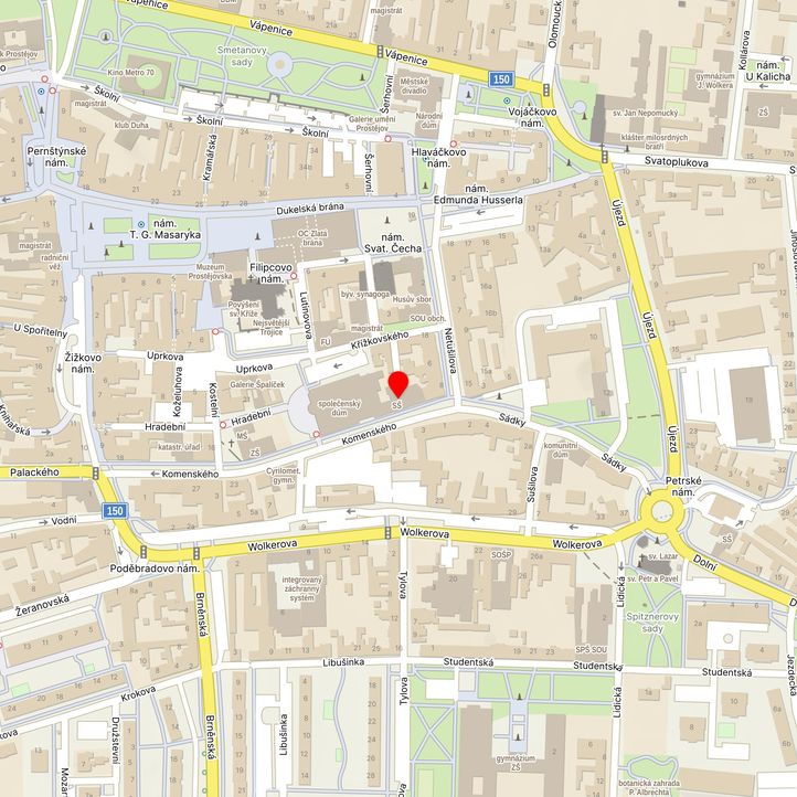 Mapa školy z Mapy.cz