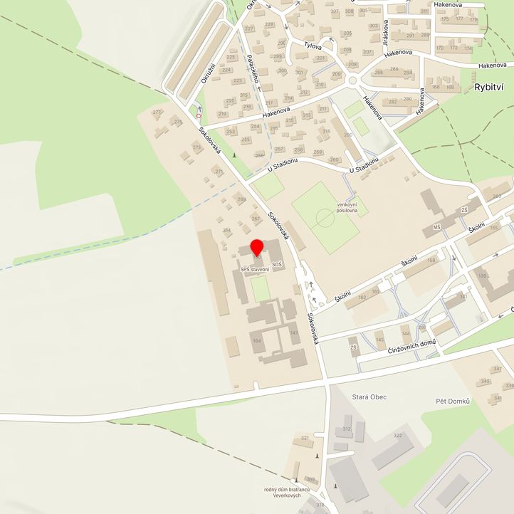 Mapa školy z Mapy.cz